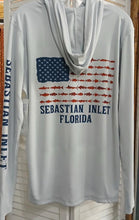Load image into Gallery viewer, Lakeshirts Altered Lattitude Mens American Flag SPF 50 LS
