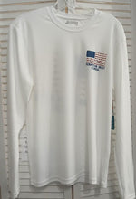 Load image into Gallery viewer, Lakeshirts Altered Lattitude Mens American Flag SPF 50 LS
