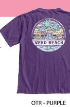 Load image into Gallery viewer, Blue 84 Vivillion Palms/Wave SS TS
